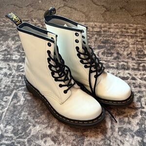 Dr. Martens White Combat Boots